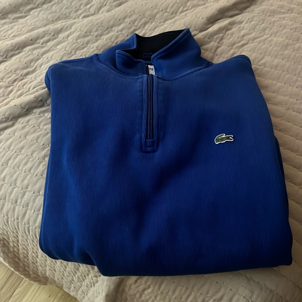 Blue lactose quarter zip for men